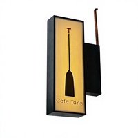 Panneau publicitaire lumineux en carton ondulé avec LED acrylique, enseigne latérale de porte, plaque de porte lumineuse personnalisée, double face, pour magasin de vêtements