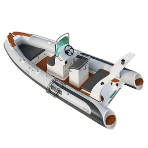 Haohai Rib Ce Fiberglas Barche Rigide Gonflable Ponton Pedal Patrol Schlauchboot für Unterhaltung