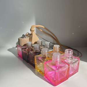 Hot Sale Newcome 8ml <strong>Car</strong> Empty Perfume Bottle Pendant Glass <strong>Diffuser</strong> Bottle with Wood Cap - Product Image 4