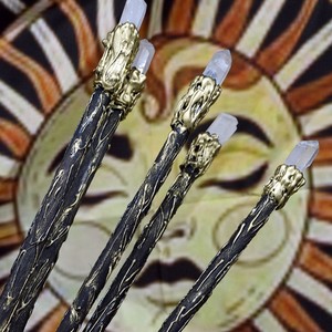 천연 투명 석영 기둥형 사각 크리스탈 셉터 자수정 요소 요정 지팡이 제단 의식 치유 포인트 완드 도매 - Product Image 2