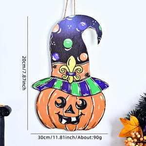 Décoration Suspendue en Bois pour Halloween : Nouveauté Fantôme Festif pour la Maison, Décoration de Porte « Boo » Très Vendue - Product Image 4
