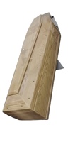 Ataúd Ecológico Biodegradable de Madera Estilo Europeo Sdd Tmall, 187x56x28cm, 220 Pulgadas Cúbicas, para Entierro
