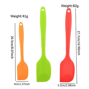 21x4cm Eco-Friendly Silicone+Metal Red <strong>Spatula</strong> Custom Logo Food Grade Dishwasher Safe High Heat Resistant Cooking Utensil for - Product Image 5
