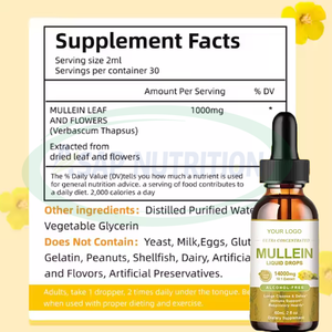 オーズレソン自社ブランド有機ムレイン葉エキスドロップ肺デトックスクレンジング急速吸収ハーブ液体ムレインドロップ - Product Image 3