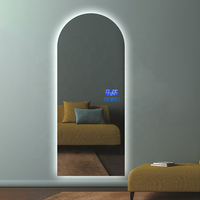 Modern Frameless Full-Length LED Mirror Touch Switch Illuminated Lighting for Apartment Villa Use 3 Color Temperature Options