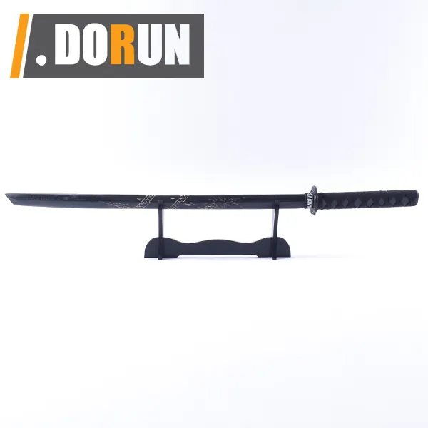 Espada de treinamento de madeira de bambu, espada de treinamento feita à mão para iaido kendo e fencing japonês 40 "com padrão de dragão