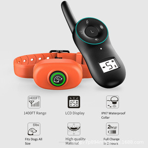 Collier de dressage pour chien rechargeable, étanche, portée 1400 pieds, pour toutes tailles de chiens, avec écran LCD et mode vibration - Product Image 1