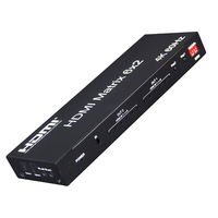 Matrice HDMI 4K 6x2 avec audio optique Matrice HDMI 6x2 avec EDID