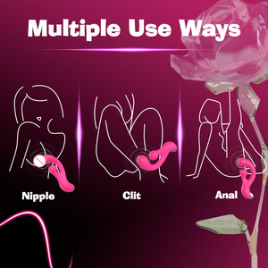 Advanced Pink Clitoral <b>Vibrator</b> Curved Dildo Rabbit <b>Vibrator</b> With Dual Stimulating Ends For Women Adult Stimulation Toy - Product Image 3