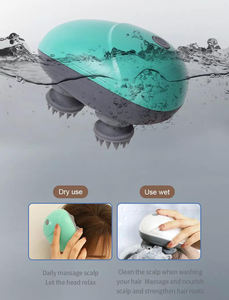 Mini batería, venta al por mayor, resistente al agua, negro, eléctrico, de mano, masajeador de cuero cabelludo, cepillo de masaje de cuello, máquina de logotipo personalizado - Product Image 2