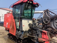 Moissonneuse-batteuse d'occasion pour maïs, blé et riz, machine agricole motorisée avec boîte de vitesses, modèle 2023, pour usage agricole, rapport fourni