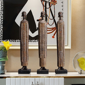 Scultura Tribale Africana Vintage, Decorazione Artistica Etnica, Regalo Perfetto per Inaugurazione Casa, Decorazione da Tavolo per Soggiorno e Ufficio - Product Image 6
