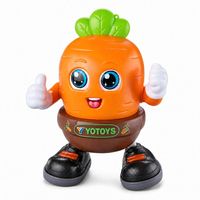 Jouet musical écologique non toxique en forme de carotte, rechargeable par USB-C, batterie au lithium 300 mAh, cadeau interactif pour enfants