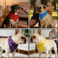 Bandanas pour chiens en polyester classiques d'hiver écologiques imprimés sur mesure pour plusieurs tailles