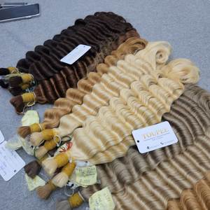 Extensions de cheveux humains bruts bouclés vierges alignés sur les cuticules vietnamiennes en vrac naturelles avec des styles droits et ondulés - Product Image 6