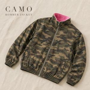 Blouson Bomber Homme Vintage Réversible en <span class=keywords><strong>Polaire</strong></span> <span class=keywords><strong>Polaire</strong></span> <span class=keywords><strong>Camouflage</strong></span> Woodland Col Montant Double Fermeture Éclair Poignets et Ourlet Côtelés Poches Rembourrage Épais - Product Image 4