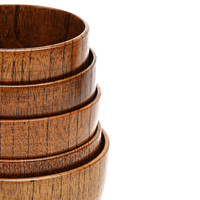 Bol en bois de jujube massif naturel, style japonais, avec pied, pour salade, soupe, fruits, riz, nouilles, vaisselle de cuisine