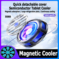 Refroidisseur de tablette magnétique semi-conducteur X77 X80 avec ventilateur de refroidissement RVB pour iPad Gaming