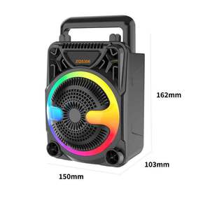 GENCE para Altavoz de Karaoke con Micrófono, Micrófono con Bajos, Iluminación con Ranura para Tarjeta, Boombox Portátil, Carro de DJ para Fiestas Musicales - Product Image 3