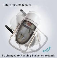 2024 nouvelle maman chaude 360 Rotation poussette bébé poussette pivotant landau gris couleur Ce alliage d'aluminium 10kg 0-3 ans 15kg 20kg