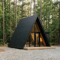 Villa Modulaire de Luxe en Acier pour Résidence d'Invités, Projet de Développement Immobilier, Unité de Maison en A-frame S350