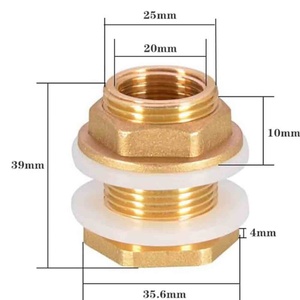 Accessoires pour tuyau d'arrosage de jardin 1/2 pouce, 3/4 pouce, 1 pouce, Raccord pour baril d'eau, Raccord pour robinet de baril d'eau, Vanne en laiton, Raccord pour baril de récupération d'eau de pluie - Product Image 2