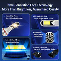Faro Delantero LED para Automóvil K2, 120 W de Alta Potencia, Resistente al Agua IP68, Compatible con H1 H4 H7 H11 9005 9012, Lámpara para Automóvil