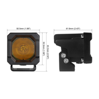 Phare de conduite LED jaune de 2 pouces, 25W, projecteur pour 4x4, camionnette, VTT, tout-terrain