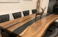Table à manger de rivière en résine époxy en bois naturel de qualité supérieure pour la maison moderne et l'hôtel Table à manger Table basse d'appoint en résine époxy