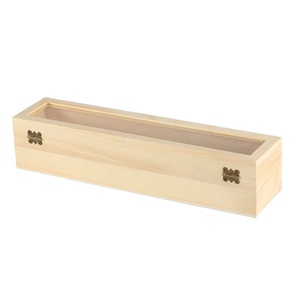 Tùy Chỉnh Kích Thước Vật Liệu Rõ Ràng Nắp Bìa Nguyên Gỗ Thông Scarf Gói Hộp Quà Tặng - Product Image 5