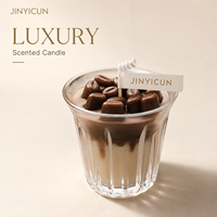 Vela Aromática con Aroma a Café y Postre en Vaso de Vidrio, Aroma a Caramelo y Mocha, Decoración de Café Hecha a Mano, Mezcla de Aromas, Etiqueta Privada Personalizada OEM