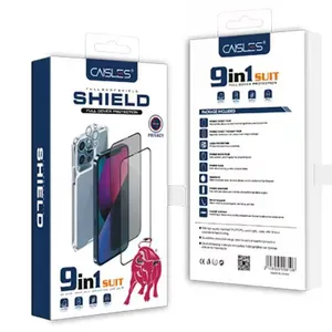 流行设计凹凸手机全保护套装防眩光屏幕保护器，带磁铁，适用于iphone