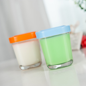 Barattoli in <span class=keywords><strong>Vetro</strong></span> Quadrati per Bambini all'Ingrosso, Ideali per Yogurt e Budini - Product Image 4