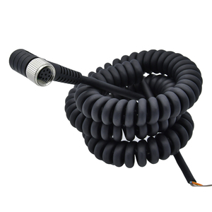 Настраиваемая ПВХ Куртка M12 2/3/4/5/12/17Pin кудрявый шнур для управления питанием спиральный кабель Поддержка для автомобильных авиационных головных разъемов - Product Image 3