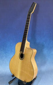 <span class=keywords><strong>Guitare</strong></span> <span class=keywords><strong>acoustique</strong></span> gypsy à 7 cordes <span class=keywords><strong>de</strong></span> 16 pouces fabriquée à la main, corps creux en érable flammé, épicéa non fini, composants <span class=keywords><strong>de</strong></span> <span class=keywords><strong>luthier</strong></span> en ébène non finis - Product Image 2