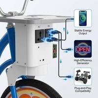 EXI 2026 Bicicleta de ejercicio humana para interiores/exteriores con carga de teléfono móvil y luz LED para adultos