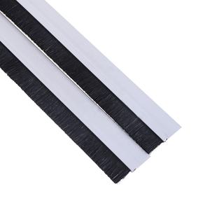 Industriële op maat gemaakte H-vormige aluminiumlegering nylon stripborstel voor deuronderkant weerstrips - Product Image 6
