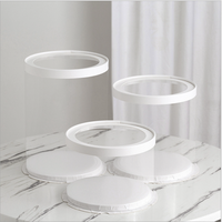 Boîte à gâteau ronde transparente de 6 pouces, 8 pouces, 10 pouces, 12 pouces, emballage pour pâtisserie, boîte à gâteau d'anniversaire, boîte à gâteau de mariage, boîte à fleurs, boîte à cadeaux, boîte à artisanat