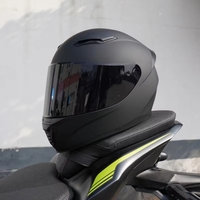 Casque intégral pour adultes, visière noire, moto, moto de route, casques de course