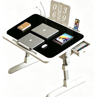 Support d'ordinateur portable réglable pour lit avec ventilateur de refroidissement, table pliable pour ordinateur portable, bureau réglable en hauteur et en angle – Offre Spéciale