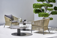 Garten moderner Aluminium rahmen mit Webseil Sessel Terrasse Schnitt Lounge Set Pool Sofa Set