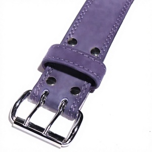 Ceinture de musculation en cuir véritable de 4 pouces avec boucle à double ardillon pour la musculation en salle de sport, l'entraînement de force et la musculation - Product Image 1