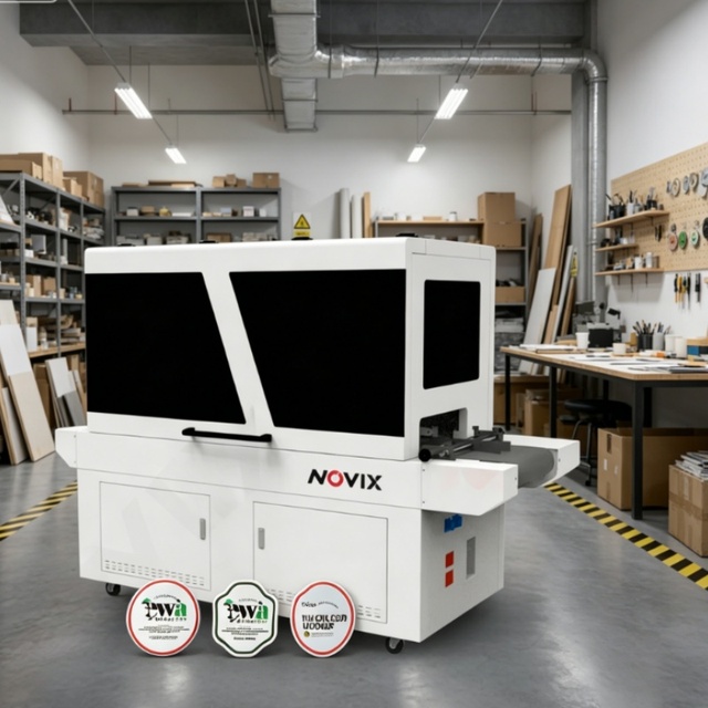 NOVIX Fast Speed Universal Printing Machine Single Pass UV Inkjet Leather Belt Plastic Card Printer
