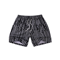 Herenshorts Shark One Plus, modieus, 100% polyester, waterdicht, digitaal bedrukt, multicolor, gestreept, zomerstrandkleding