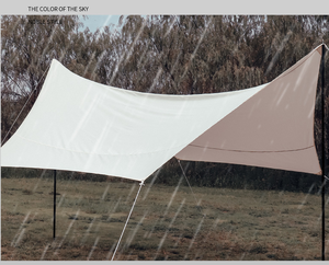 Tente de Camping étanche à la pluie, abri contre la pluie, équipement essentiel de survie, ombrage, bâche de Camping hexagonale pour randonnée en plein air - Product Image 6