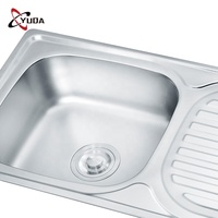 YUDA nouveau Design meilleure vente évier de cuisine à cuvette unique Type moderne 304 évier de cuisine en acier inoxydable avec plateau