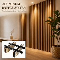 Profilé carré en aluminium extrudé pour la décoration de bâtiments, dalles de plafond en grille carrée en aluminium, bande en aluminium pour l'intérieur
