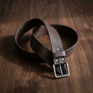 BS INTERNATIONAL NA226 Fashionable Unisex Cow Hide Leather Custom Logo Solid Square <b>Stainless</b> <b>Steel</b> <b>Pin</b> Genuine Eco-Friendly - Product Image 1