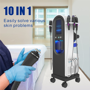 En Yeni 360 °   Döner RF ve Hidro Vakumlu Dermabrazyon Yüz Germe Nemlendirici Led Yüz Maskesi Cilt Beyazlatma Makinesi - Product Image 4