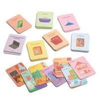 Cartes flash éducatives personnalisées en papier pour enfants, mots fréquents, avec boîte de rangement et pelliculage brillant